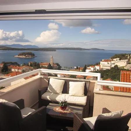 In With Sea View, Terrace, Air Conditioning, Wi-fi Апартаменты Хвар